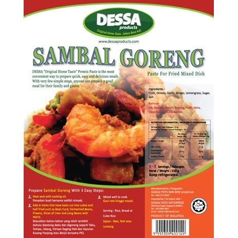 Dessa Sambal Goreng Paste-Food Pastes-Dessa-Sedap.sg